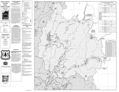 Boise National Forest Lowman RD Motor Vehicle Use Map 2025 Preview 1