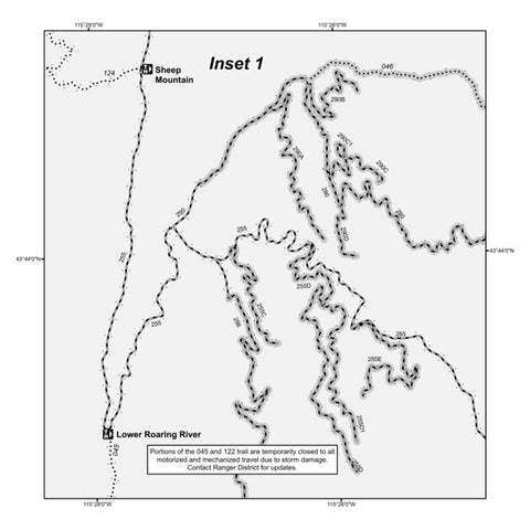 Boise National Forest Mountain Home RD East Side Motor Vehicle Use Map 2025 INSET 1 Preview 1