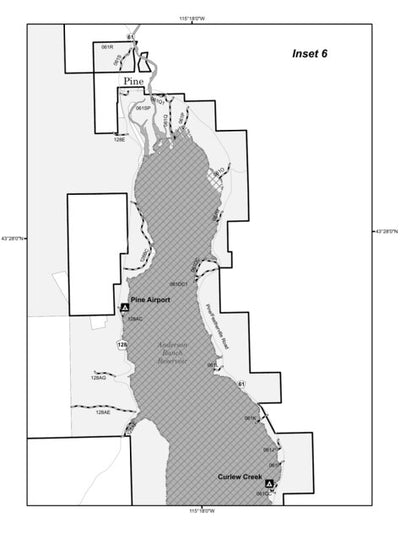 Boise National Forest Mountain Home RD East Side Motor Vehicle Use Map 2025 INSET 6 Preview 1