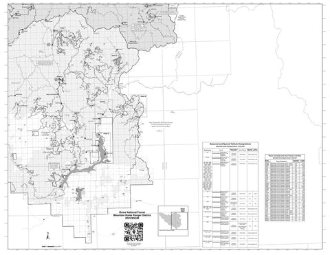 Boise National Forest Mountain Home RD East Side Motor Vehicle Use Map 2025 Preview 1