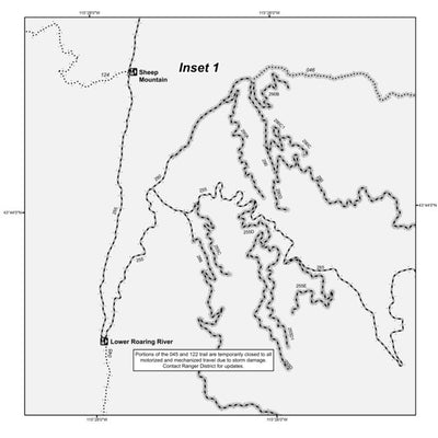 Boise National Forest Mountain Home RD West Side Motor Vehicle Use Map 2025 INSET 1 Preview 1