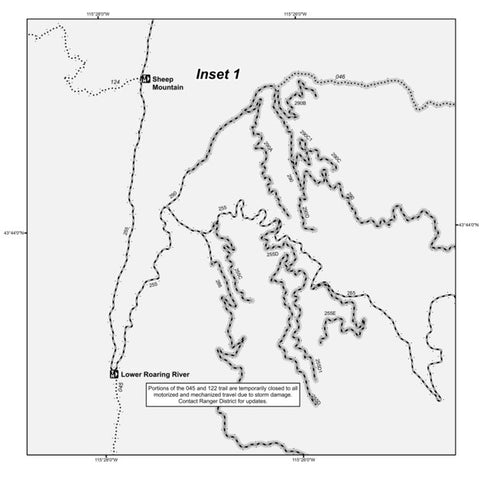 Boise National Forest Mountain Home RD West Side Motor Vehicle Use Map 2025 INSET 1 Preview 1
