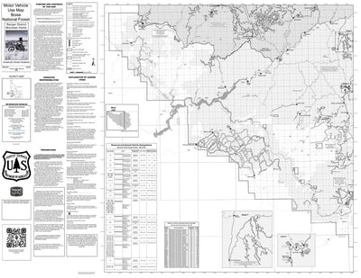 Boise National Forest Mountain Home RD West Side Motor Vehicle Use Map 2025 Preview 1