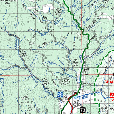 US Forest Service R4 Boise National Forest Visitor Map South Half 2018 digital map