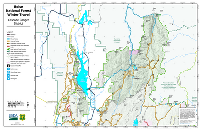 Boise National Forest Winter Travel Map Cascade Ranger District 2026 Preview 1