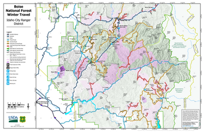 Boise National Forest Winter Travel Map Idaho City Ranger District 2026 Preview 1