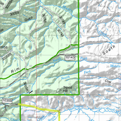 US Forest Service R4 Bridger-Teton National Forest Big Piney, Greys River & Kemmerer Ranger Districts North Half digital map