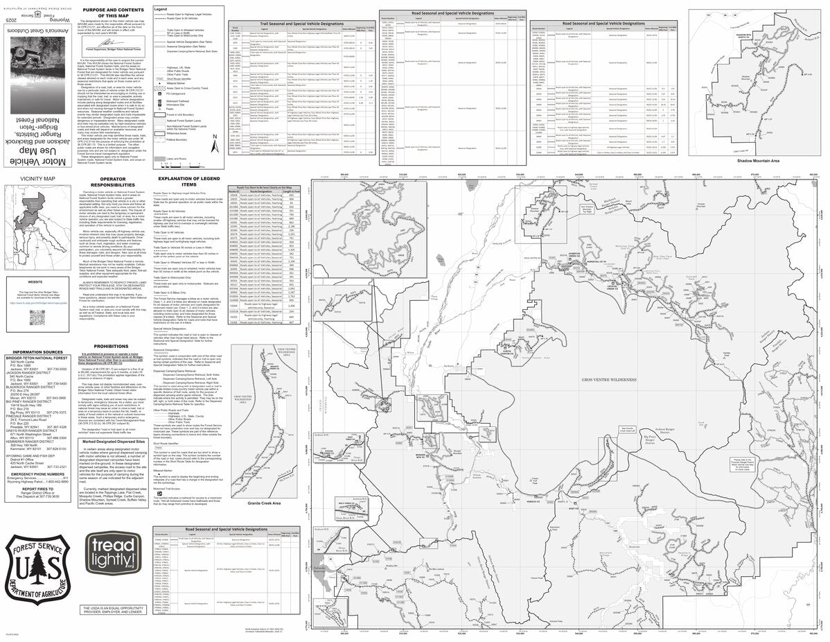 Bridger-Teton National Forest Jackson RD Front Page Motor Vehicle
