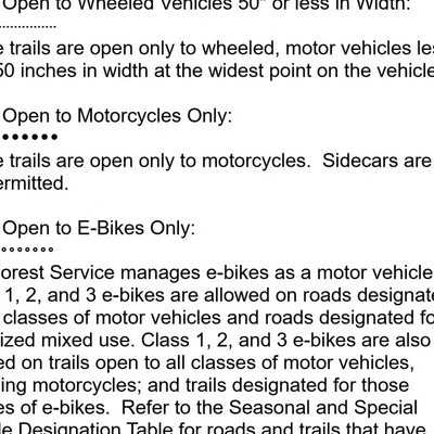 Bridger-Teton NF Pinedale Ranger District Motor Vehicle Use Map NW 2025 Preview 3