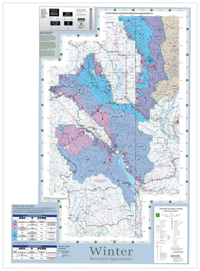 US Forest Service R4 Caribou-Targhee National Forest Palisades & Teton Basin Ranger Districts Winter Recreation digital map