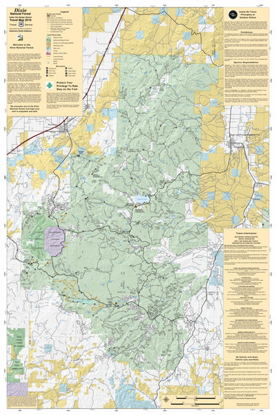 US Forest Service R4 Dixie National Forest Cedar City Ranger District Travel Map 2019 digital map