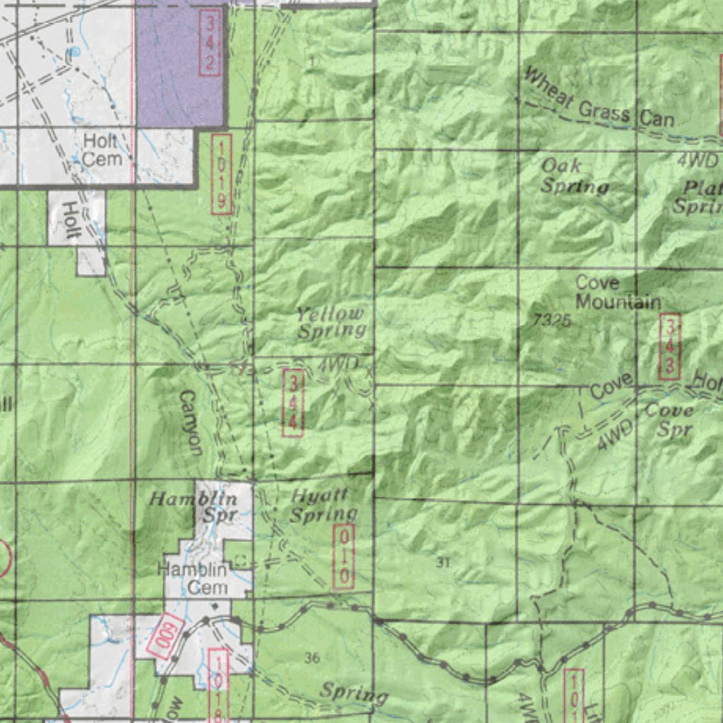 Dixie National Forest Pine Valley Ranger District Map by US Forest ...