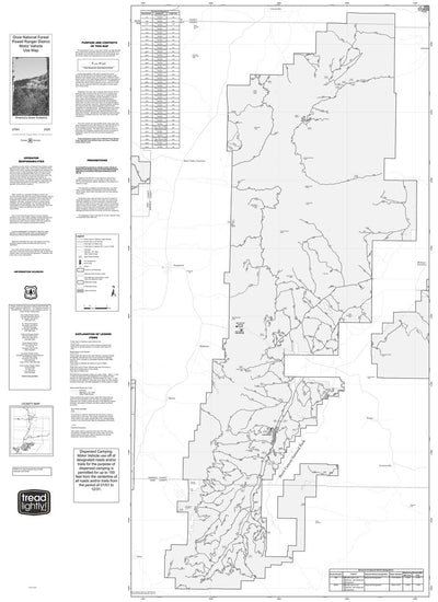 Dixie National Forest Powell Ranger District Motor Vehicle Use Map 2025 Preview 1