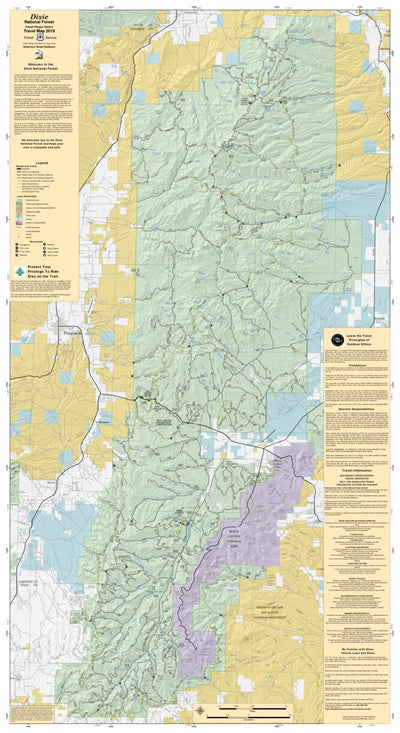 US Forest Service R4 Dixie National Forest Powell Ranger District Travel Map 2019 digital map