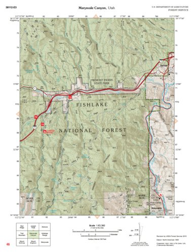US Forest Service R4 Fishlake National Forest, Marysvale Canyon, UT 46 digital map