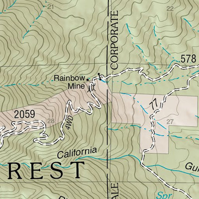 US Forest Service R4 Fishlake National Forest, Mount Brigham, UT 56 digital map