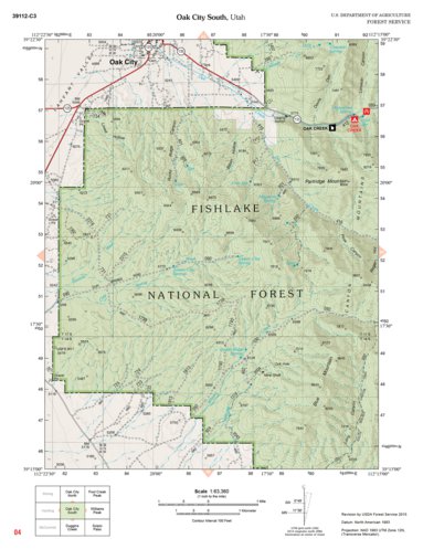 US Forest Service R4 Fishlake National Forest Oak City South, UT 04 digital map