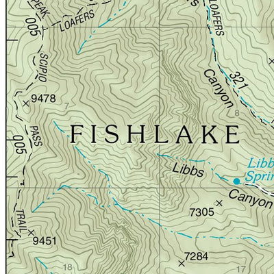 US Forest Service R4 Fishlake National Forest, Scipio Lake, UT 11 digital map