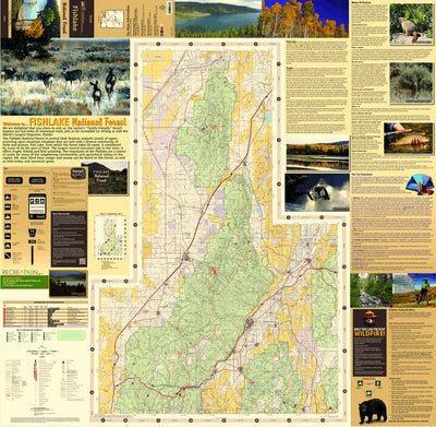 US Forest Service R4 Fishlake National Forest Visitor Map North Half 2024 digital map