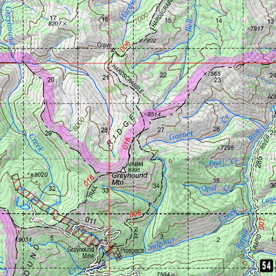 US Forest Service R4 Frank Church-RONR Wilderness South Half Map Salmon-Challis, Payette, Boise NFs 2023 digital map