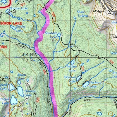 US Forest Service R4 High Uintas Wilderness West Half Ashley NF 2019 digital map