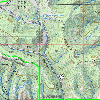 US Forest Service R4 High Uintas Wilderness West Half Ashley NF 2019 digital map