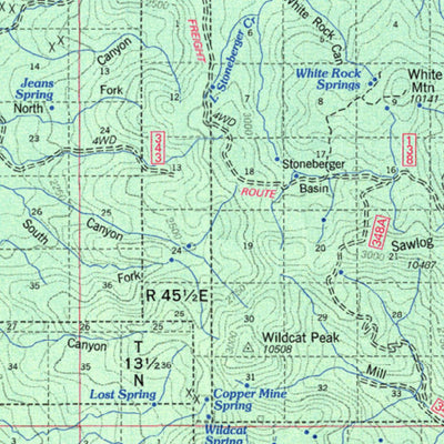 US Forest Service R4 Humboldt-Toiyabe National Forest Austin Ranger District East Half 2006 digital map