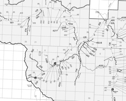 Salmon-Challis NF Lost River RD INSET A Motor Vehicle Use Map West Side 2025 MVUM Preview 1