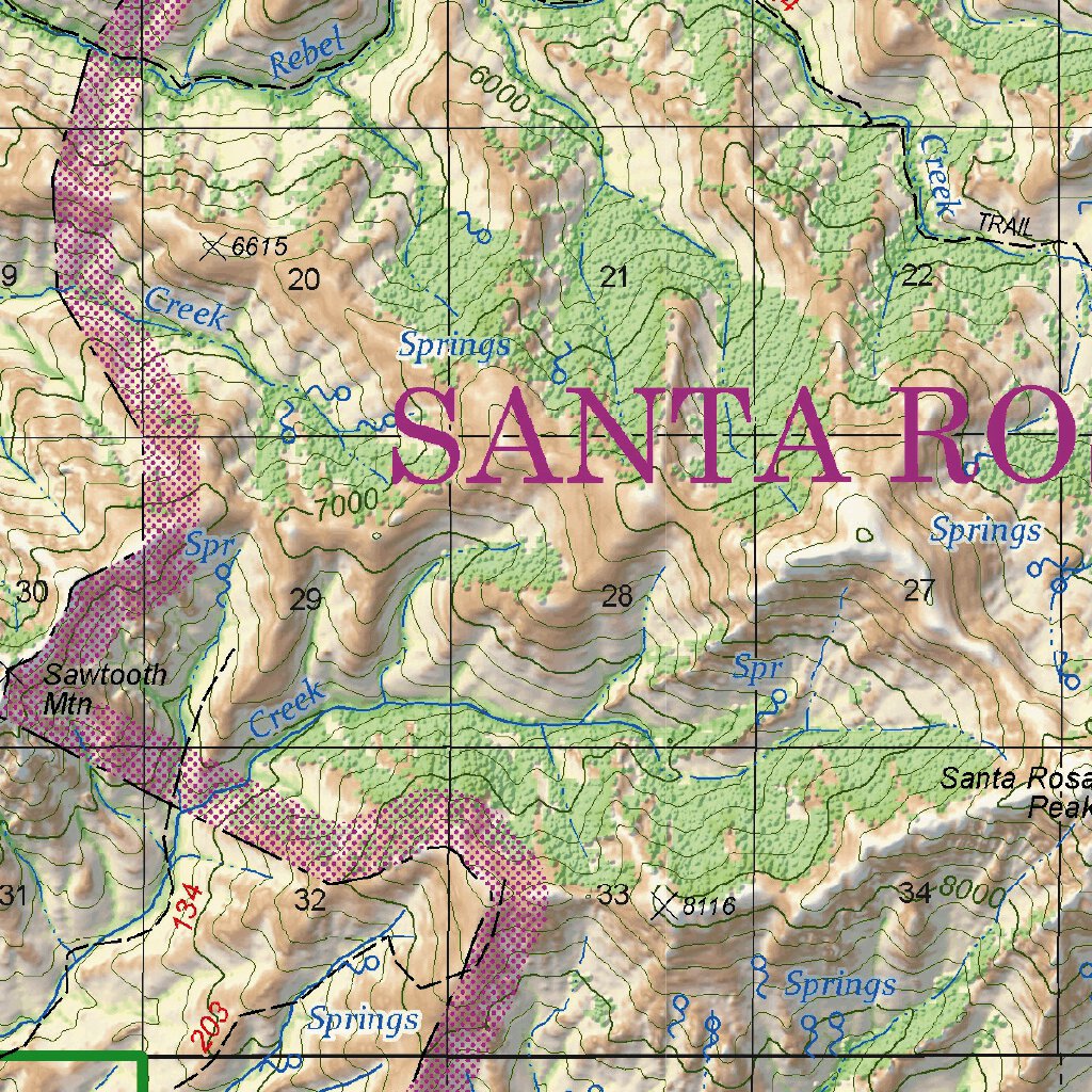 Santa RosaParadise Peak Wilderness HumboldtToiyabe National Forest