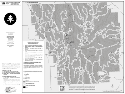 Sawtooth National Forest Minidoka Ranger District-Cassia Division Firewood Map 2026 Preview 1