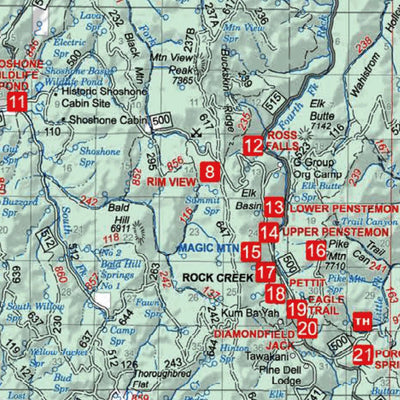 US Forest Service R4 Sawtooth National Forest Minidoka Ranger District Forest Visitor Map Front 2012 digital map