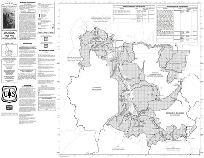 Sawtooth National Forest Sawtooth National Recreation Area Motor Vehicle Use Map 2025 MVUM Preview 1