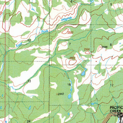 US Forest Service R4 Teton Wilderness West Half Bridger-Teton National Forest 2005 digital map