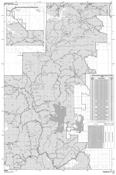 Uinta-Wasatch-Cache National Forest Heber-Kamas Ranger District Motor Vehicle Use Map Back 2025 Preview 1