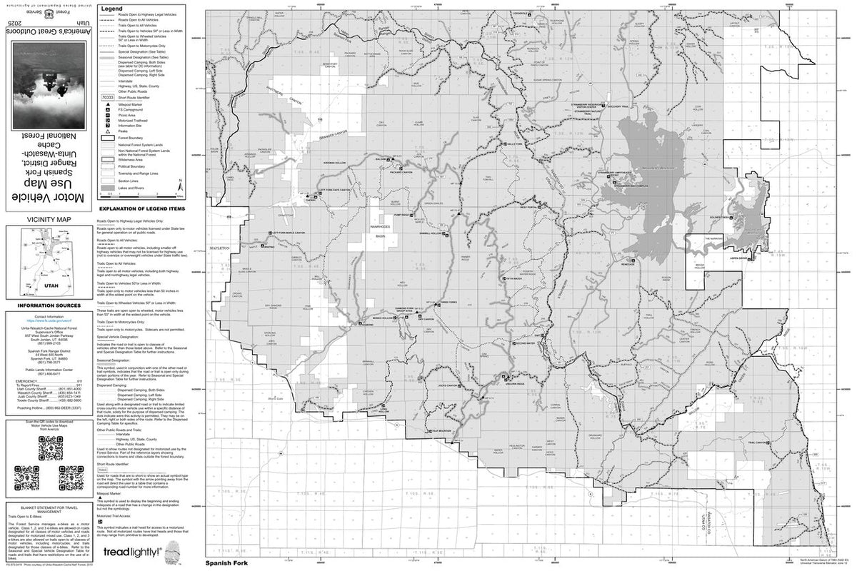 Uinta-Wasatch-Cache National Forest Spanish Fork Ranger District Motor ...