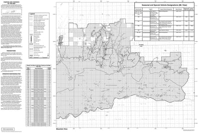 Uinta-Wasatch-Cache Nat'l Forest Evanston-Mtn View Ranger District Back Motor Vehicle Use Map 2025 Preview 1