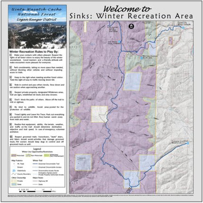 US Forest Service R4 Uinta-Wasatch-Cache NF Logan RD Sinks Winter Recreation Area 2016 digital map