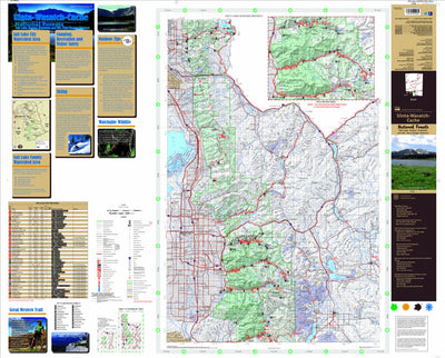 US Forest Service R4 Uinta-Wasatch-Cache NF Salt Lake Ranger District Forest Visitor Map 2019 bundle exclusive