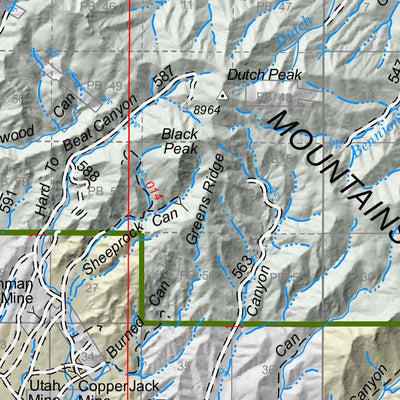 US Forest Service R4 Uinta Wasatch Cache NF Vernon RD Forest Visitor Map 2014 digital map