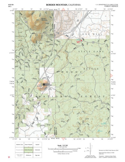 US Forest Service R5 Border Mountain digital map