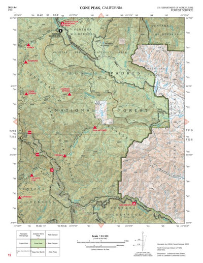 US Forest Service R5 Cone Peak digital map