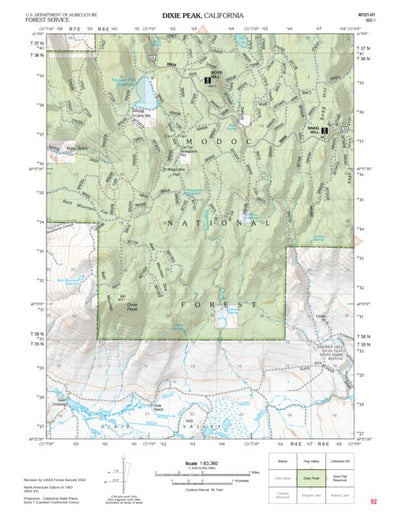 US Forest Service R5 Dixie Peak digital map