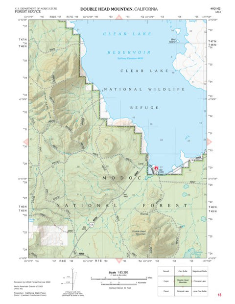 US Forest Service R5 Double Head Mountain digital map