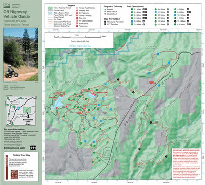 US Forest Service R5 Foresthill Off-Highway Vehicle Guide digital map