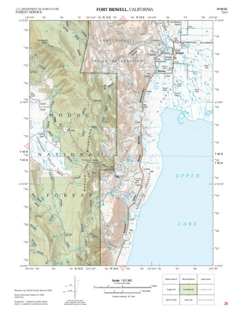US Forest Service R5 Fort Bidwell digital map
