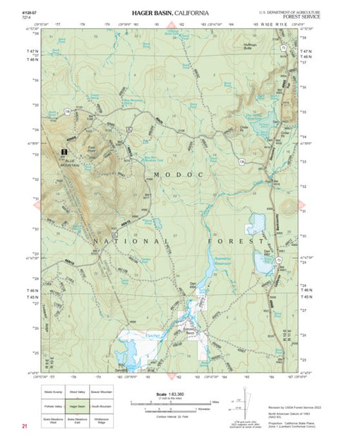 US Forest Service R5 Hager Basin digital map