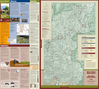 US Forest Service R5 Kern River Motor Vehicle Opportunity Guide (north) digital map