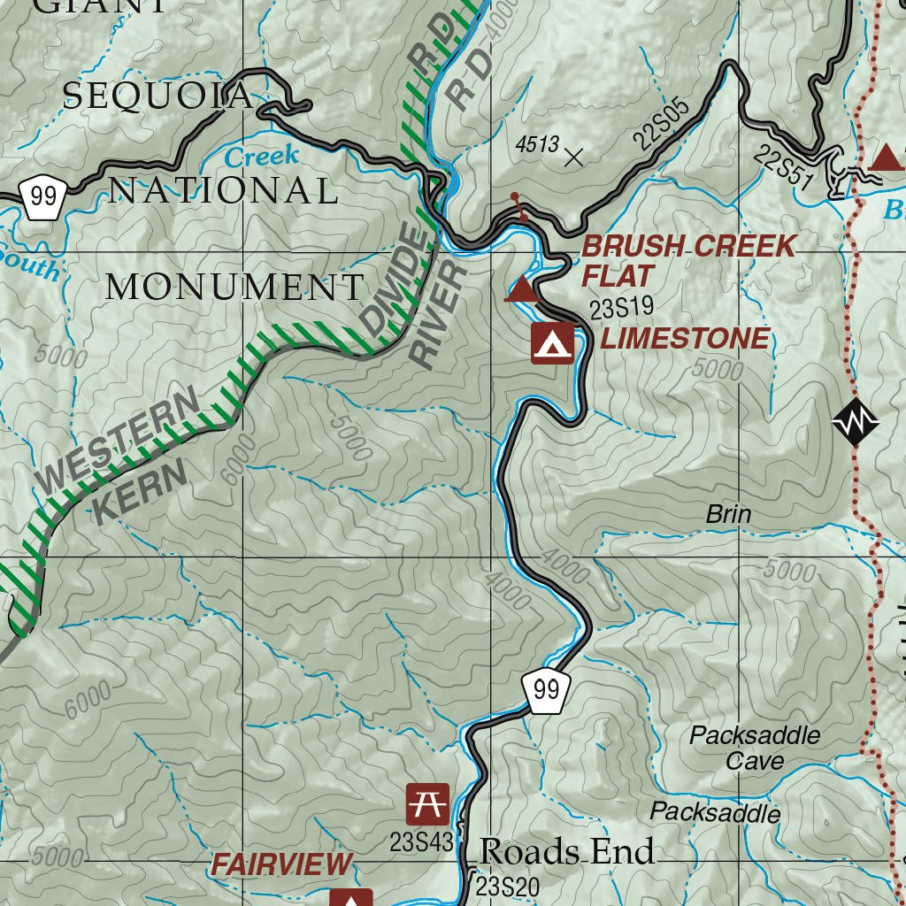 Kern River Motor Vehicle Opportunity Guide (north) Map by US Forest ...