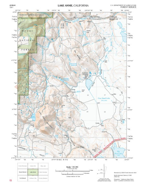 US Forest Service R5 Lake Annie digital map