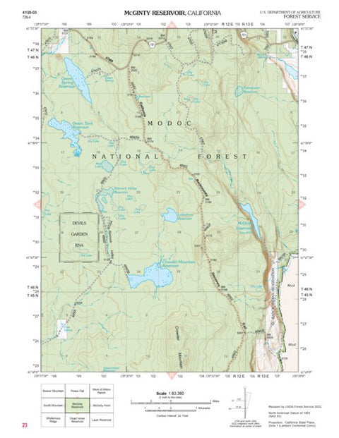 US Forest Service R5 McGinty Reservoir digital map